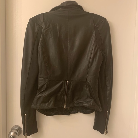 Muubaa Leather Jacket in Black Size 4 - Picture 2 of 5